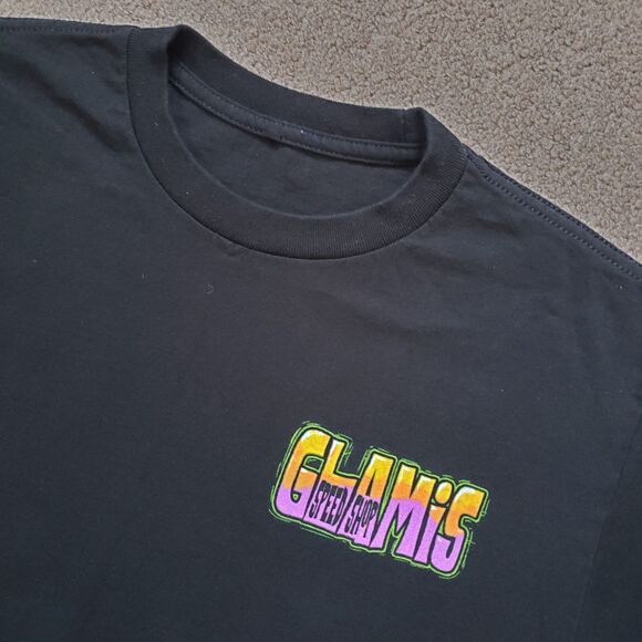 Glamis Speed Shop Rat Fink Sz XS-S Unisex Double Side Black T-Shirt Motorcycle - Picture 4 of 6